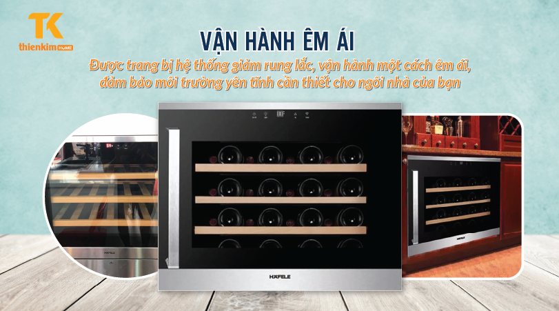 Vận hành êm ái Tủ rượu âm Hafele HW-B36A 538.11.800